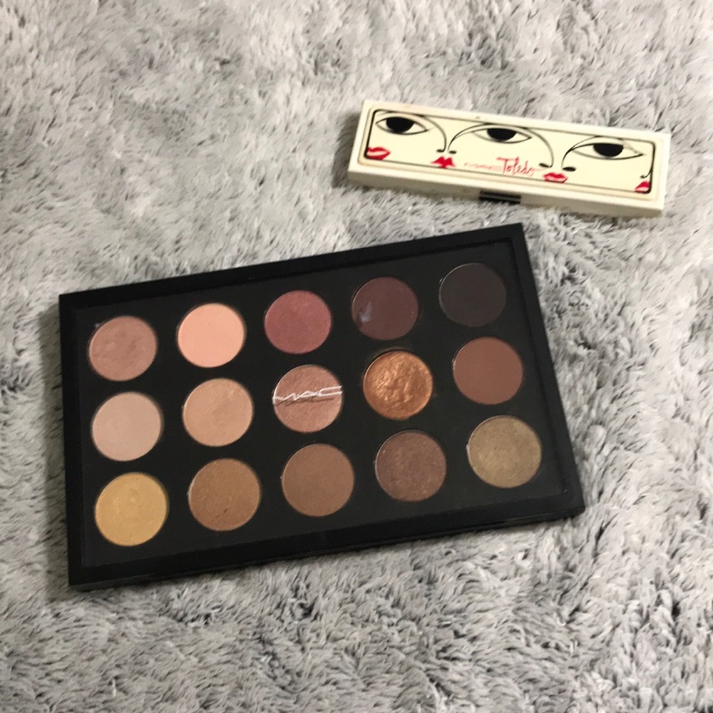 Mac x15 warm neutral and Mac Toledo Bellgreen